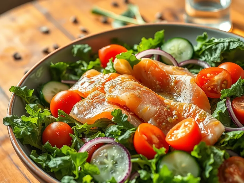 Lekka sałatka z wędzoną rybą: przepis na zdrowy posiłek