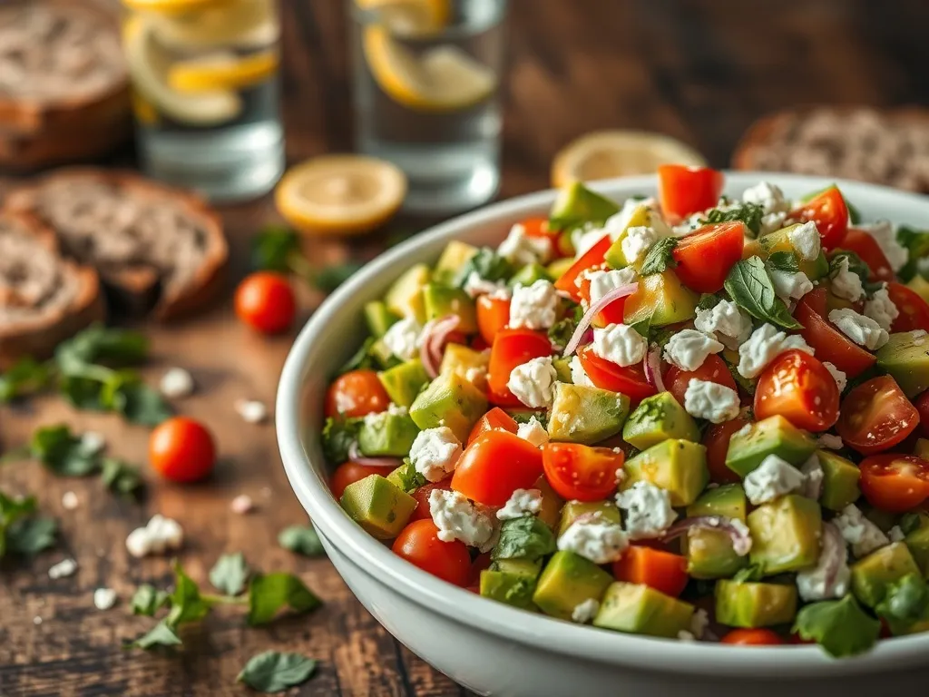 Sałatka z awokado i fetą: przepis na zdrową przekąskę